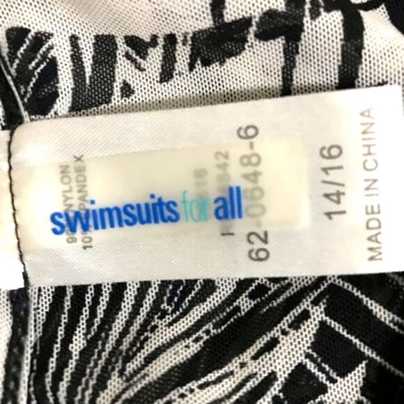 Swimsuits For All Leafs Print Swim Cover-up Dress Size 14/16 - Picture 6 of 7